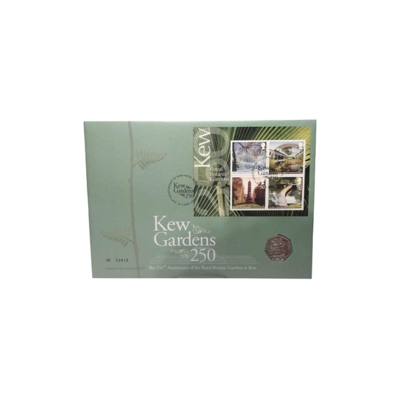 Kew Gardens Other - ROYAL MINT 2009 KEW GARDENS 50p In BRILLIANT UNCIRCULATED FDC, FIRST DAY COVER